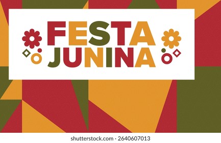 Festa Junina in Brazil. Brazilian festival. Happy holiday. Brazil flag. Carnival and parade. Summer fun party. Vector illustration