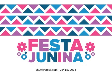 Festa Junina in Brazil. Brazilian festival. Happy holiday. Brazil flag. Carnival and parade. Summer fun party. Vector illustration