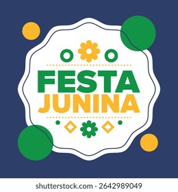 Festa Junina in Brazil. Brazilian festival. Happy holiday. Brazil flag. Carnival and parade. Summer fun party. Vector illustration