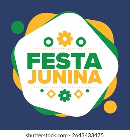 Festa Junina in Brazil. Brazilian festival. Happy holiday. Brazil flag. Carnival and parade. Summer fun party. Vector illustration