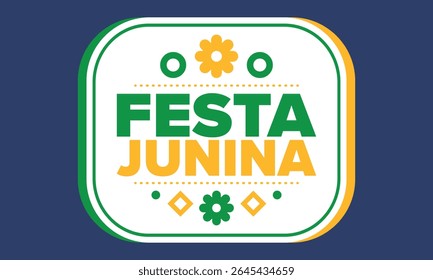 Festa Junina in Brazil. Brazilian festival. Happy holiday. Brazil flag. Carnival and parade. Summer fun party. Vector illustration
