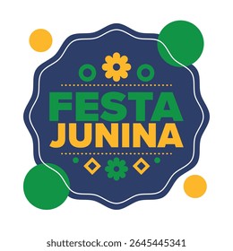 Festa Junina in Brazil. Brazilian festival. Happy holiday. Brazil flag. Carnival and parade. Summer fun party. Vector illustration