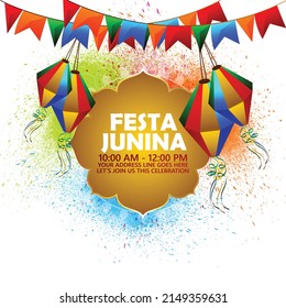 Festa junina brazil festival vector design