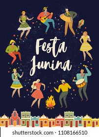 Festa Junina Brazil June Festival. Vector templates. Design element for card, banner and other use.