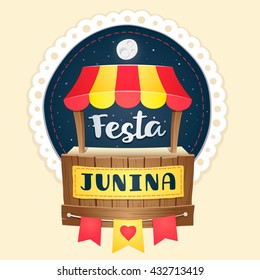 Festa Junina, brazilian june fest cute logo