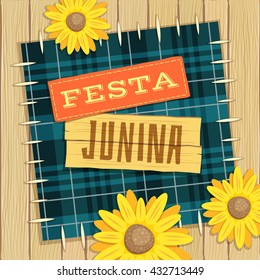 Festa Junina, brazilian june fest theme with flowers