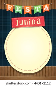 Festa Junina, brazilian june party Template or invite - A5 - EPS 10 theme for various applications.