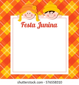 Festa Junina card. Vector illustration.