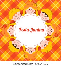 Festa Junina card. Vector illustration.