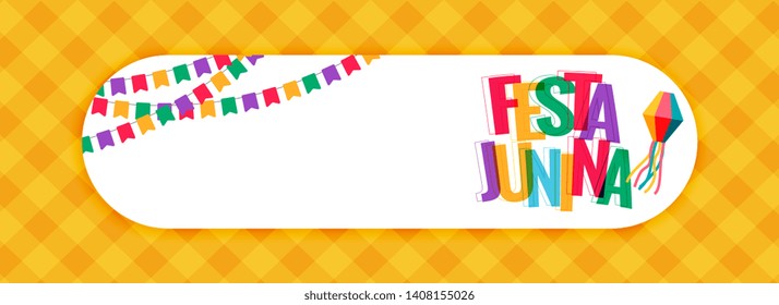 festa junina carnival banner with text space