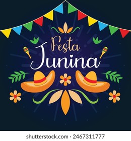 Festa Junina celebration vector illustration