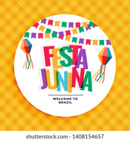 festa junina colorful background with garlands