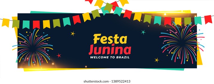 festa junina decorative event banner design