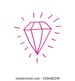 Festa Junina diamond in cartoon style - for card, invitation, holiday design. Vector illustration.