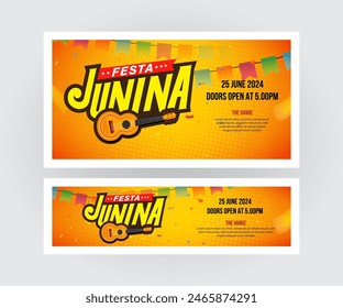 Festa Junina  Festival Banner Background Design Template Illustration