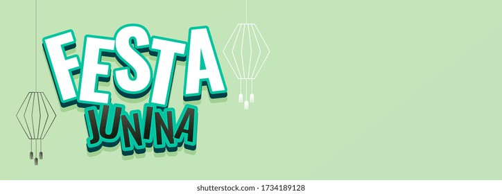 festa junina festival banner with text space
