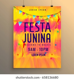 festa junina flyer design invitation template