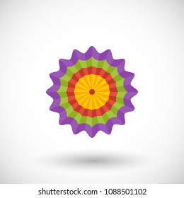 Festa Junina garland flat vector icon, Flat design of decorative object on the white background, cute vector illustration with reflections