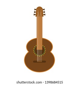 festa junina guitar in flat design vector with simple white background  illustration 