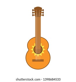 festa junina guitar in flat design vector with simple white background  illustration 
