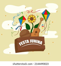 festa junina hand drawn vector