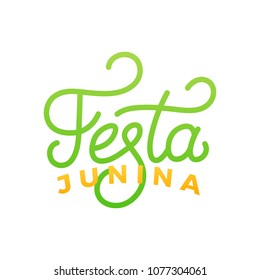 Festa Junina. Holiday lettering design for Brazilian June festa de Sao Joao.