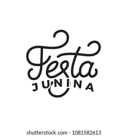 Festa Junina. Holiday lettering design for Brazilian June festa de Sao Joao