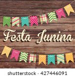 Festa Junina illustration - traditional Brazil June festival party. Vector illustration.