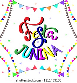 Festa Junina illustration - traditional Brazil June festival party. Vector illustration. Latin American holiday.