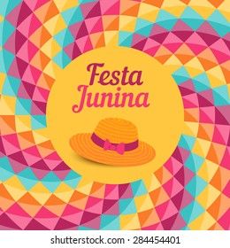 Festa Junina Illustration - Traditional Brazil June Festival Party - Midsummer Holiday. Vector Illustration.