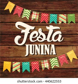 Festa Junina Illustration - Traditional Brazil June Festival Party. Vector Illustration.