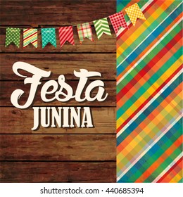 Festa Junina Illustration - Traditional Brazil June Festival Party. Vector Illustration. Latin American Holiday.