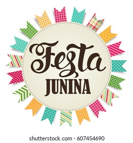 Festa Junina illustration. Vector banner. Latin American holiday. 