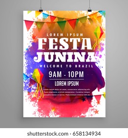festa junina invitation flyer template design