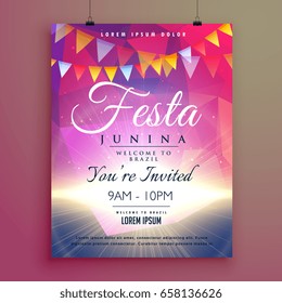 festa junina invitation poster design