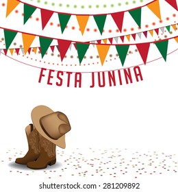 Festa Junina (June party) background. EPS 10 vector illustration