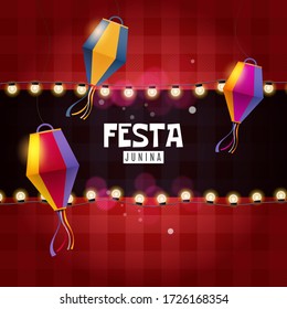 Festa Junina lags and paper lantern