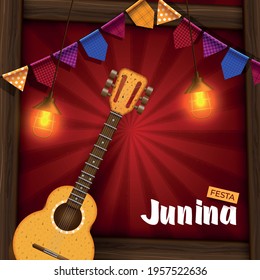 Festa Junina lights and paper lantern