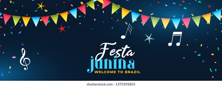 festa junina party celebration music banner