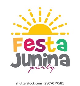 Festa junina party design stock vector illustration Brazilian Traditional Celebration Festa Junina