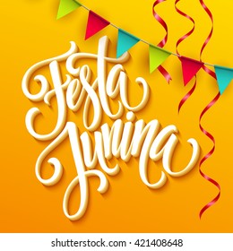 Festa Junina party greeting design. Vector illustration EPS10