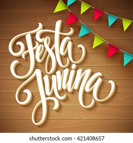 Festa Junina party greeting design. Vector illustration EPS10