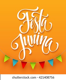 Festa Junina party greeting design. Vector illustration EPS10