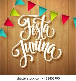 Festa Junina party greeting design. Vector illustration EPS10