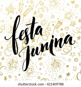 Festa Junina party greeting design. Vector illustration EPS10