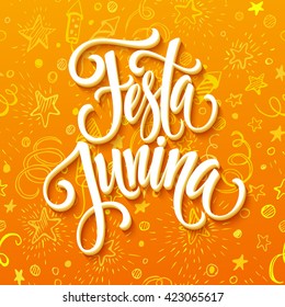 Festa Junina Party Greeting Design. Vector Illustration EPS10