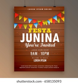 festa junina party invitation poster flyer design