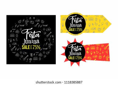 Festa junina  sale banner template