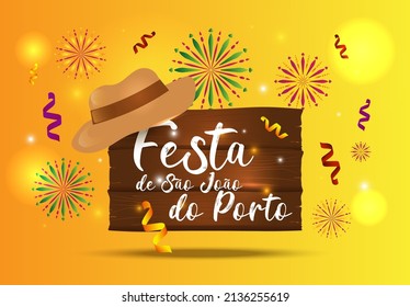 Festa Junina Sao Joao festival party celebration background template vector poster design banner concept