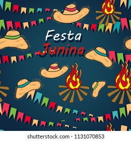 Festa junina seamless background